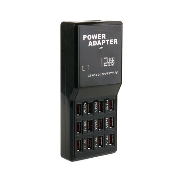 12-Outlet 60W Multi-Device USB Charging Station