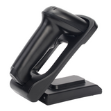 YHDAA YHD-5800DB Advanced 2D Bluetooth Barcode & QR Code Scanner with Adjustable Stand (Black) - Side View