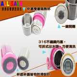 Perfect Sus 316 Thermal Bottle - Silver - Rear View