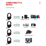 T-Wolf TF800 RGB 4-pcs Gaming Keyboard/Mouse/Headphone/Mouse Pad Kit Set - Side View