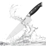 Warmot Professional 3-Piece High Carbon Stainless Steel Chef Knife Set with Elegant Gift Box - Top-Down View