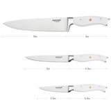 Warmot Premium 3-Piece Chef Knife Set with Gift Packaging (956-3) - Side View