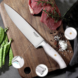 Premium 7-Piece German Steel Chef Knife Collection with Elegant Gift Box - 45-Degree Angle