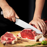 Premium 7-Piece German Steel Chef Knife Collection with Elegant Gift Box - Rear View