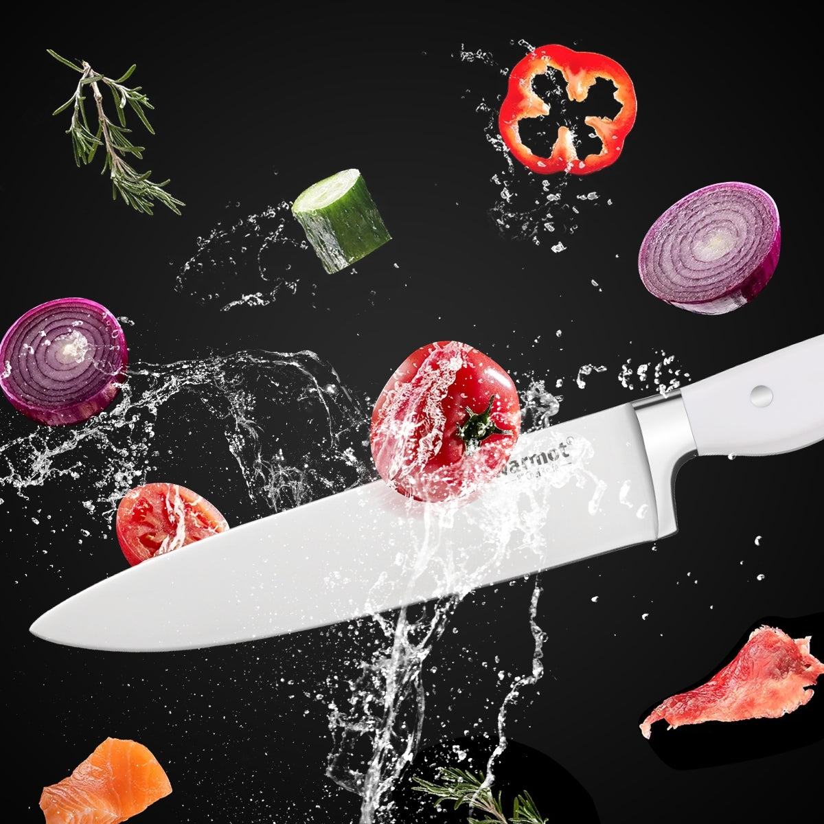 Premium 7-Piece German Steel Chef Knife Collection with Elegant Gift Box