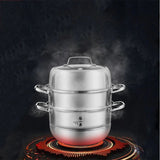 Zhang Xiao Quan 28cm Multi-Tier Stainless Steel Steamer - Front View