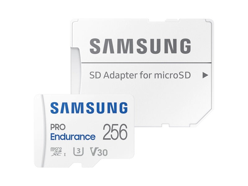 SAMSUNG 256GB PRO Endurance microSDXC Card with Adapter - Ideal for Surveillance and Always-On Devices