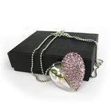 Heart Shape USB Pen Drive  16GB  (Pink) - Front View