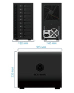 ICY BOX IB-3810-C31 SINGLE enclosure for 10x HDD with USB 3.1 (Gen 2) Type-C or Type-A interface