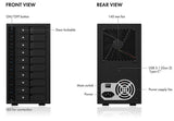 ICY BOX IB-3810-C31 SINGLE enclosure for 10x HDD with USB 3.1 (Gen 2) Type-C or Type-A interface - Close-Up Angle