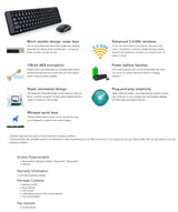 Logitech MK220 Wireless keyboard mouse (920-003235) - Side View