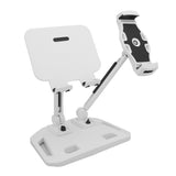 Universal and Adjustable Double Arm Stand Holder Black - Front View