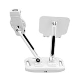 Universal and Adjustable Double Arm Stand Holder Black - Side View