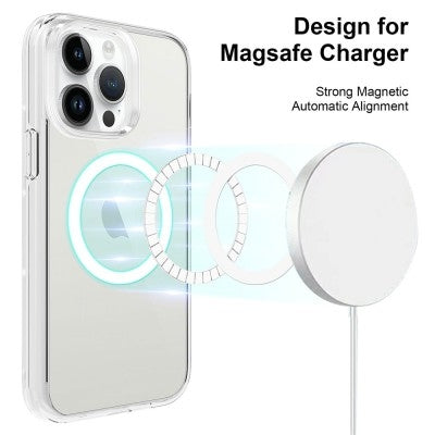 Shock-Resistant Clear MagSafe Case for iPhone 15 Pro Max
