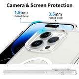 Shock-Resistant Clear MagSafe Case for iPhone 15 Pro Max - Rear View