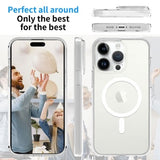Military-grade Shockproof MagSafe Clear Case for iPhone 15 Pro - Low Angle