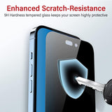Privacy Tempered Glass Screen Protector for iPhone 16 Pro / 17 / 17 Pro - Side View