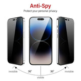 Privacy Tempered Glass Screen Protector for iPhone 16 Pro / 17 / 17 Pro - 45-Degree Angle