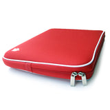 12 to 14 inch Laptop Bag Sleeve Case (red) - Top-Down View