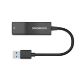 Simplecom NU302 Ultra-Fast USB 3.0 to Gigabit Ethernet Adapter for High-Speed Networking - 45-Degree Angle
