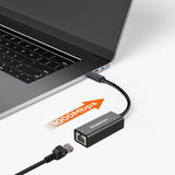 Compact SuperSpeed USB-C to Gigabit Ethernet Adapter by Simplecom NU314 - Side View