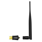 Simplecom NW611 AC600 WiFi Dual Band USB Adapter with 5dBi High Gain Antenna - Front View