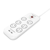 Huntkey 6-Outlet Surge Protector with 2 USB Charging Outlets (SAC607) - Side View