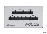 Seasonic FOCUS GX-750 White 750W ATX 3.0 Gold Modular PSU - 45-Degree Angle