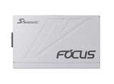 Seasonic FOCUS GX-750 White 750W ATX 3.0 Gold Modular PSU - Close-Up Angle