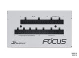 Seasonic FOCUS GX-850 White 850W Gold Modular Power Supply Unit (ATX 3.0) - 45-Degree Angle