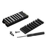 Simplecom SA110 M.2 SSD Aluminum Heatsink with Thermal Silicone Pads for PC and PS5 - 45-Degree Angle