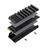 Simplecom SA110 M.2 SSD Aluminum Heatsink with Thermal Silicone Pads for PC and PS5 - Close-Up Angle