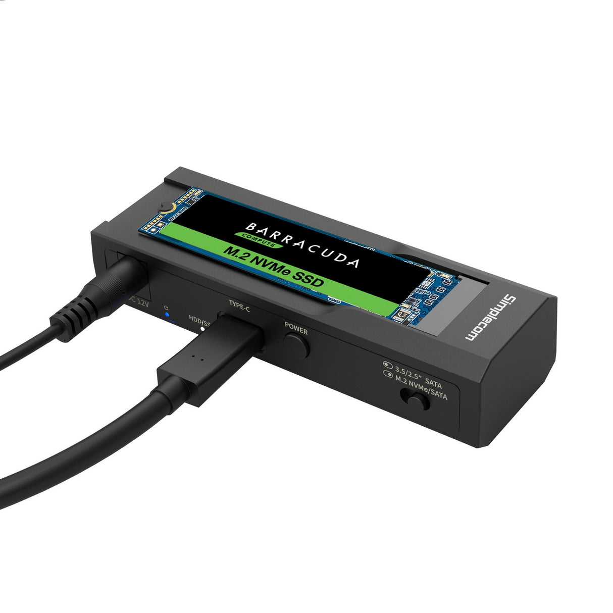 Dual-Mode USB 3.2 Gen 2 Adapter for NVMe/SATA M.2 SSD & 2.5"/3.5" HDD with Power Supply