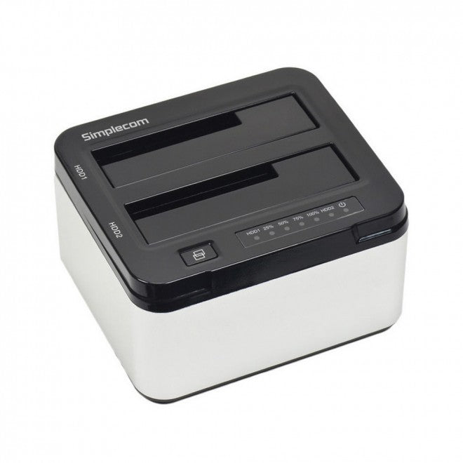 Simplecom SD322 Dual Bay USB 3.0 Aluminium Docking Station for 2.5 and 3.5 SATA HDD Silver