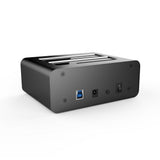 Simplecom SD352 USB 3.0 to Dual SATA Aluminium Docking Station with 3-Port Hub and 1 Port 2.1A USB Charger - Side View
