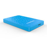 Simplecom SE101 Compact Tool-Free 2.5'' SATA to USB 3.0 HDD/SSD Enclosure Blue - Front View