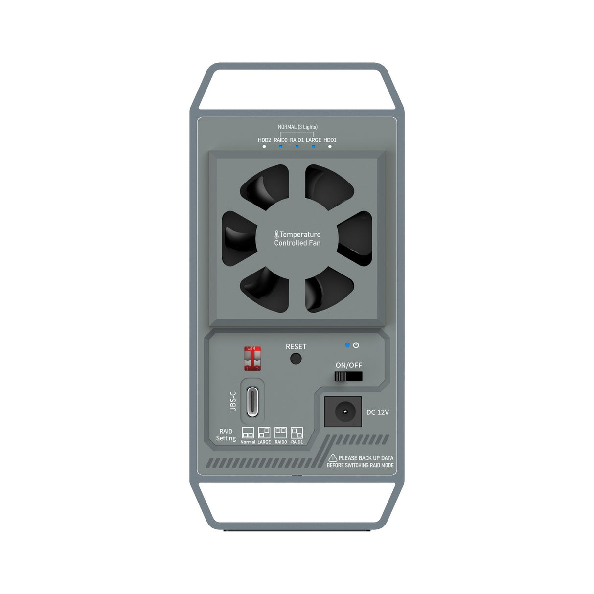 Simplecom SE482 SuperSpeed USB Dual Bay 3.5 SATA Hard Drive RAID Enclosure USB-C RAID 0/1, JBOD