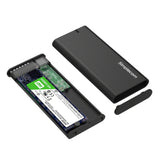 Simplecom SE502C SATA M.2 SSD to USB-C Enclosure USB 3.2 Gen1 5Gbps - Top-Down View