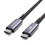 USB4 40Gbps USB-C to USB-C Cable - 5A 240W PD3.1, 8K@60Hz, 1.5M Nylon Braided - Top-Down View