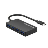 Simplecom CH350 SuperSpeed USB-C to 4-Port USB-A Hub USB 3.2 Gen1 - Side View