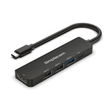 Simplecom CHT550 USB-C 5-in-1 Multiport Docking Station with USB Hub PD HDMI 2.0 - Top-Down View