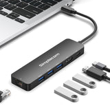 Simplecom CHT560 USB-C SuperSpeed 6-in-1 Multiport Docking Station HDMI 2.0 - Front View