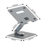 Simplecom CHT660 Adjustable Aluminium Laptop Stand with 6-Port USB-C Docking Station Dual 4K HDMI Display - Top-Down View
