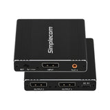 Simplecom CM214 DisplayPort Splitter 1 IN 2 OUT MST Hub for Dual Extended Screens 4K DP 1.4 - Front View