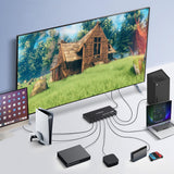 Simplecom CM317 7-Port HDMI 2.0 Switch with Remote 7 IN 1 OUT Splitter HDCP 2.2 4K@60Hz - 45-Degree Angle