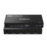 Simplecom CM324v2 4-Port HDMI 2.1 Switch with Remote 4 IN 1 OUT Splitter HDCP 2.3 8K@60Hz - Side View