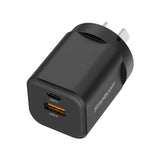 Simplecom CU235 Dual Port PD 35W Fast Wall Charger USB-C + USB-A for Phone Tablet - Top-Down View