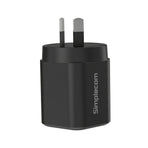 Simplecom CU235 Dual Port PD 35W Fast Wall Charger USB-C + USB-A for Phone Tablet