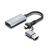 USB 3.0 & USB-C to HDMI Full HD 1080p Video Adapter - Simplecom DA306C - Front View