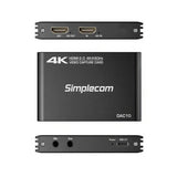 Simplecom DAC10 HDMI 2.0 to USB 4K@60hz Video Capture Card Stream and Record in 4K 60FPS - Side View